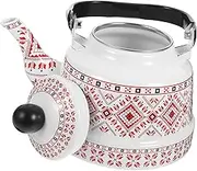 NULYLU Tea Kettle Kettle Teapot Tea Coffee Enameled Teapot Portable Water Pot Home Accessories Hotel Teakettle Enamel Water Pot Teakettle Red Stainless Steel