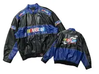 在飛比找Yahoo!奇摩拍賣優惠-NASCAR納斯卡賽車服皮衣