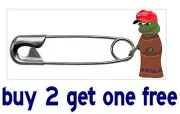 Diaper Pin MAGA - Bumper Sticker- Hillary Trump Pepe the Frog - GoGostickers