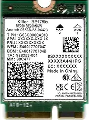 HighZer0 Electronics BE1750x Killer Series Upgraded BE200 WiFi 7 Card | Gaming WiFi Adapter | M.2 PCIe WiFi Card 5.8 Gbps 320MHz 4K QAM | Supports Bluetooth 5.4 & Intel PC with Windows 10/11