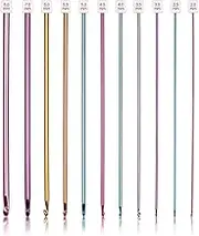 Long Crochet Hook Set, 11pcs Tunisian Crochet Hooks Multicolor Afghan Crochet Needles for Crocheting, 2mm(B)-8mm(L), Great Knitting & Crochet Supplies Tool Set for Beginner, Crocheter & Knitter…