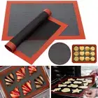 1/2x Perforated Silicone Baking Mat Biscuit Pad Bread Oven Mat Macaron Non-stick