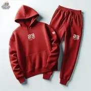 Red Hoodie Joggers Set To Match Jordan 1 OG Union LA Men's Sneaker Matching Tees