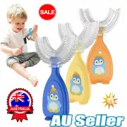 Baby Toothbrush U-shaped Silicone Brush Head Cleaning Teeth for Kids 2-12 Year S