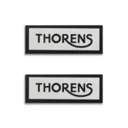 Thorens Turntable Logo Badge For Dust Cover SILVER 38mm(1.49")X14mm(0.55")