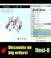6IV Ultra Shiny Golisopod Pokemon Sword and Shield (Square Shiny)