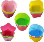 30-Pack Silicone Cupcake Liners - Reusable Silicone Baking Cups for Muffins