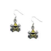 NRL Logo Metal Earrings - North QLD Cowboys - Surgical Steel - Drop Earrings