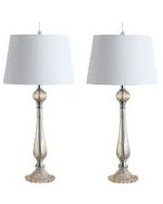 JONATHAN Y Set of 2 Chloe 32.5in Glass LED Table Lamps