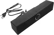 LALAFINA PC Gaming Soundbar Speakers for Laptop Desktop Portable USB Powered High Volume Audio Output for Gaming and Entertainment Compact Design for Desktop Use