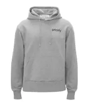 Prickly slogan-print hoodie XXS,XL Light gray mixed colors