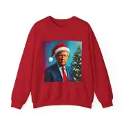 Funny Donald Trump Christmas Santa Sweatshirt, Political Humor Pullover