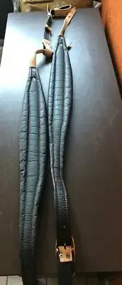 Lino Luxury Leather accordion strap Black