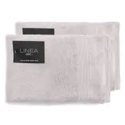 4pc Linea Home 500GSM Cotton 40x60cm Drying Hand Towel Pack Absorbent Stone Grey