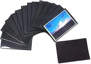 Magnetic Picture Frames 10 Pack 4x6 inch/10x15 cm Reusable Black Magnet Fridge Photo Sleeves for Refrigerator, or Other Metallic Surfaces（Black）