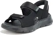 [Skechers] GO WALK FLEX SANDAL mens PERFORMANCE, BLACK LIME, 7 US