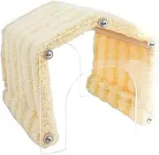 Hamster Hide Tunnel - Indoor Animal Hide Tunnel with Acrylic Door | Cozy Plush House Space-Saving Habitat Decoration for Hedgehog, Hamster, Bunny, Chinchilla