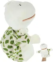 KOMBIUDA Plush Tortoise Hand Puppet for Interactive Animal for Storytelling and Play Soft Plush Puppet Lightweight and Portable Present