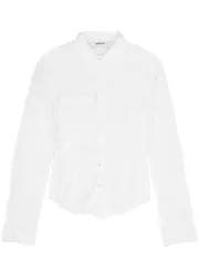Gimaguas Lupa Smocked Cotton Shirt - White - S (UK8-10 / S) S (UK8-10 / S)