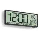 14.5" Large Digital Wall Clock Battery Operated with Big Digits LCD Screen Di...