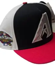 New Era Arizona Diamondbacks 2001 World Series Patch Jersey Hat NWT Snapback Red