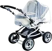 Yardwe Stroller Full Cover Mosquito Net Portable White Encryption Folding Net for Travel Breathable Design Protects Against Insects for Outdoor Use
