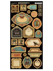 Graphic 45 STEAMPUNK SPELLS Journaling Chipboard 2 Halloween, New, OOP VHTF