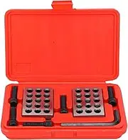 Ultra Accuracy 1‑2‑3 Blocks, 1 Pair Matched Super Exactness, 23 Holes with Screw Wrench Box, Made of Tool Steel for Milling Machines