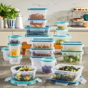 Snapware 38 Pc Plastic Food Storage Container Set BPA Free Kitchen Snaplock Lids