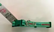 Christmas / Holiday Festive Dog/Puppy Collar Red/Green Feliz Navidad