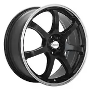 16x7 Maxxim 11B Knight Gloss Black w/Machined Lip Wheel 5x100 (40mm)