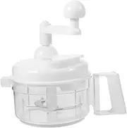 Hoement Stainless Steel Vegetable Cutter Set Manual Food Processor Hand-Powered Slicer Safe for Boys and Girls Toddlers Meat Fruit Chopper Random