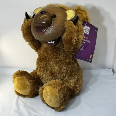 NWT Halloween Animated LED Spooky Bear Peekaboo Mask Haunted Teddy Animatronic
