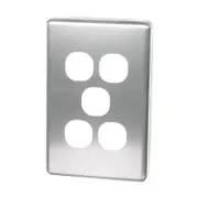 Clipsal C2035C-BA - 5 Gang Brushed Aluminium Cover (Classic Series)