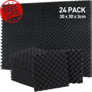 Egg Crate Foam Panels，24 Pack Sound Proofing Panels - 30 X 30 X 3 Cm Acoustic Pa