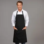 2 Pack Kitchen Chef Bib Apron 2 Pockets Catering Restaurant 30 x 34 inch