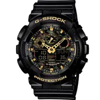 在飛比找蝦皮商城優惠-【CASIO】G-SHOCK 黑金軍事迷彩風大錶徑雙顯運動休