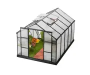 PREMIUM HEAVY DUTY 2.4m * 3.7m ALUMINIUM POLYCARBONATE GARDEN HOTHOUSE