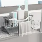 Sink Rack Oblique Shape Storage Kitchen Sink Shelf Soap Towel Rack Organizer