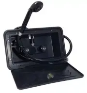 Recess External Wall Shower Black Caravan RV PopTop Camper Trailer Motorhome
