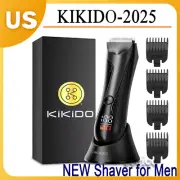 Groin Hair Trimmer for Men - Safe Ball Shaver, Replaceable Ceramic Blade Heads