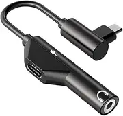 Headphone Adapter USB C - USB C to The Headphone Jack, Type C to 3.5mm Audio Adapter | Versatile SB C to 3.5mm Headphone and Charger Adapter with Most USB C Devices for Music and Calls