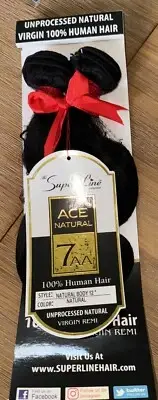 SuperLine Ace Natural Body 7AA+ HH AA 12” Color Natural Sew In