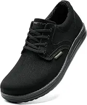 [PROMOLA] Wide Toe Box Shoes for Men Business Casual Slip on Shoes Mens Dress Sneakers with Arch Support