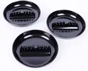 Premium Plastic Ashtray, Trash Can, Pack of 3, round Black Large Size, for Indoo