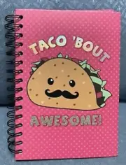 JUSTICE “TACO BOUT AWESOME” JOURNAL PINK POLKA DOT SUPER CUTE!!