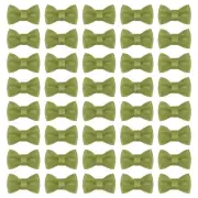 50 Pcs Mini Ribbon Bow 0.8" Mini Fabric Ribbon Flower Bows, Olive Green