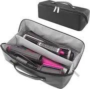 [Buwico] Portable Carrying Pouch for Dyson Airwrap Styler, Supersonic Hair Dryer and Attachments (Black)