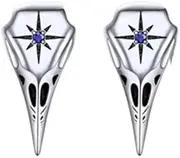 [EUSJ] Mens North Star Stud Earrings 925 Sterling Silver with Gemstone Polaris Earrings for Men Him, one size, Cubic Zirconia, Cubic Zirconia