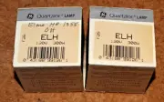 2pcs ELH GE bi pin Quartzline Projection Lamps New in Boxes 300 Watts 120 Volts